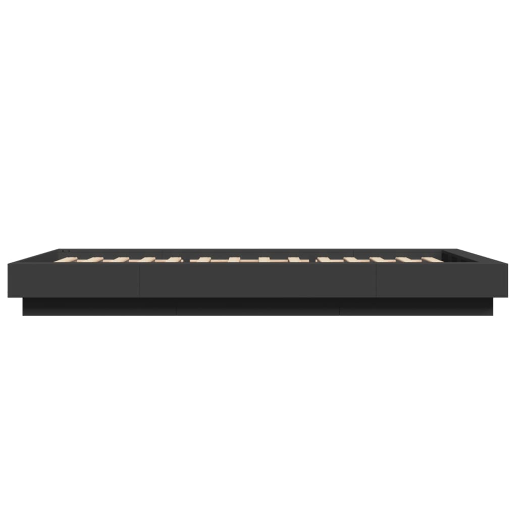 Giroletto Con Luci Led Nero 100x200 Cm In Legno Massello - Image 6
