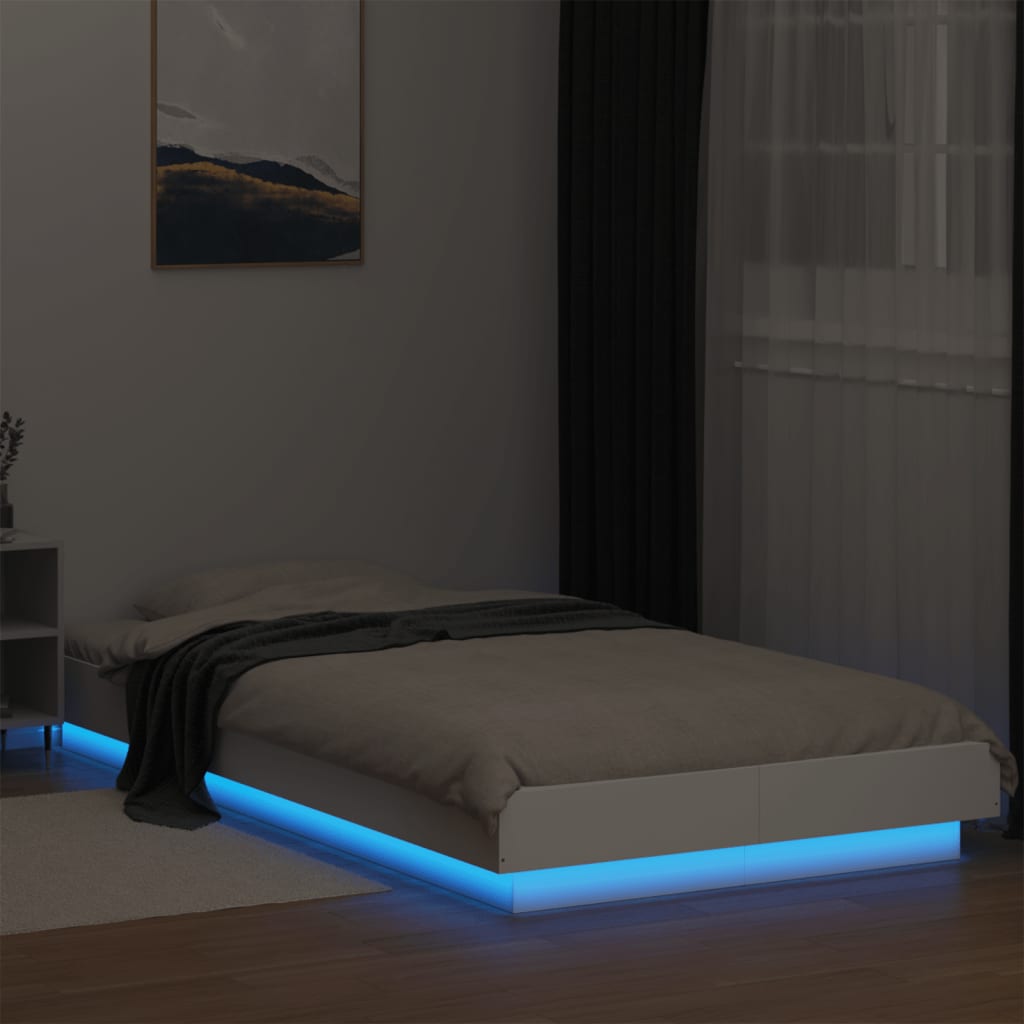 Giroletto Con Luci Led Bianco 90x200 Cm In Legno Multistrato - Image 4