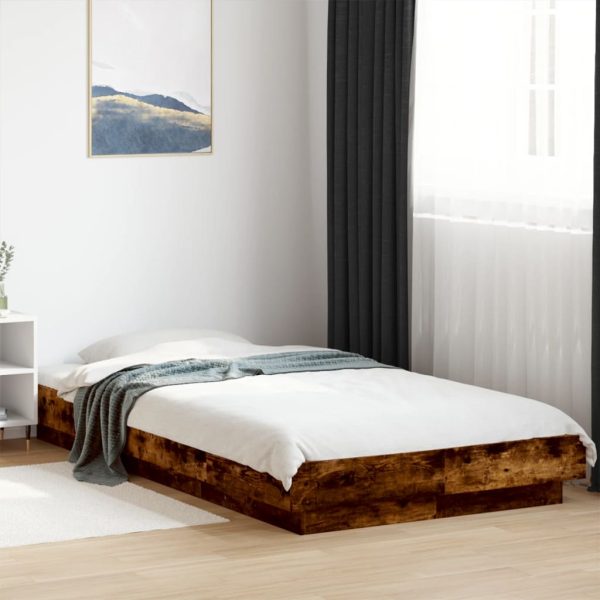 Giroletto Con Luci Led Rovere Fumo 90x200 Cm Legno Multistrato