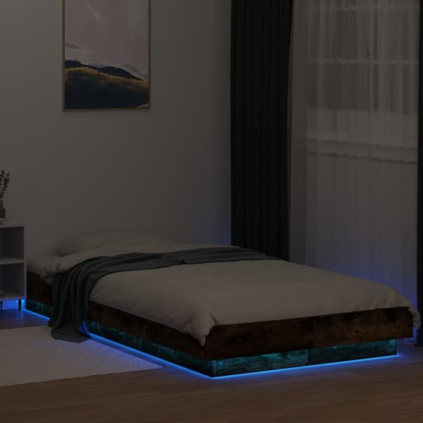Giroletto Con Luci Led Rovere Fumo 90x200 Cm Legno Multistrato - Image 4