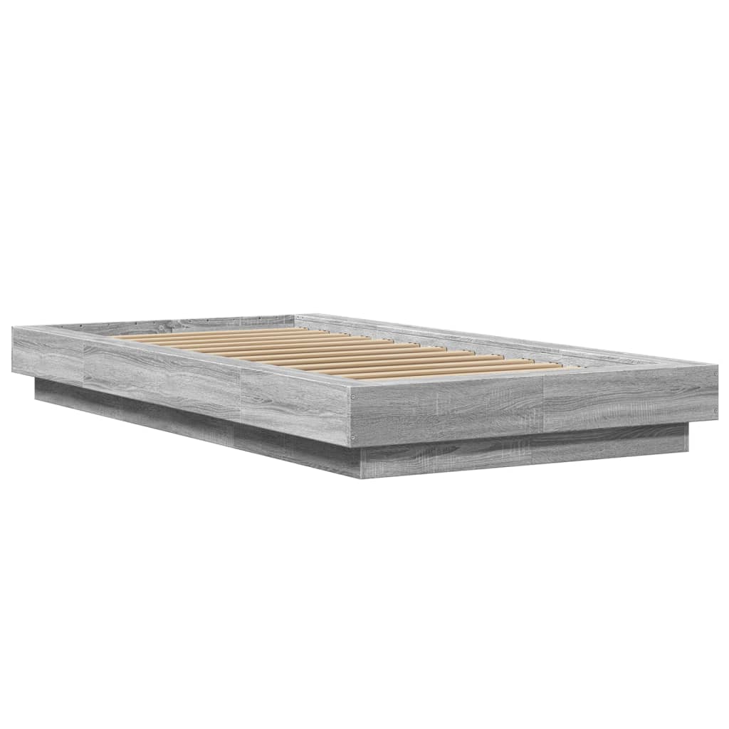 Giroletto Con Luci Led Grigio Sonoma 90x200cm Legno Multistrato - Image 3