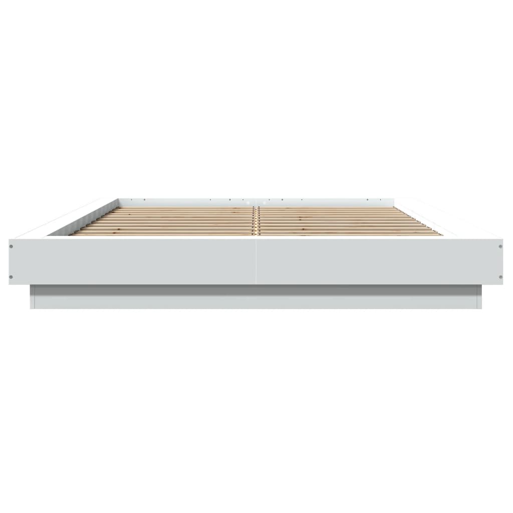 Giroletto Con Luci Led Bianco 135x190 Cm In Legno Multistrato - Image 5