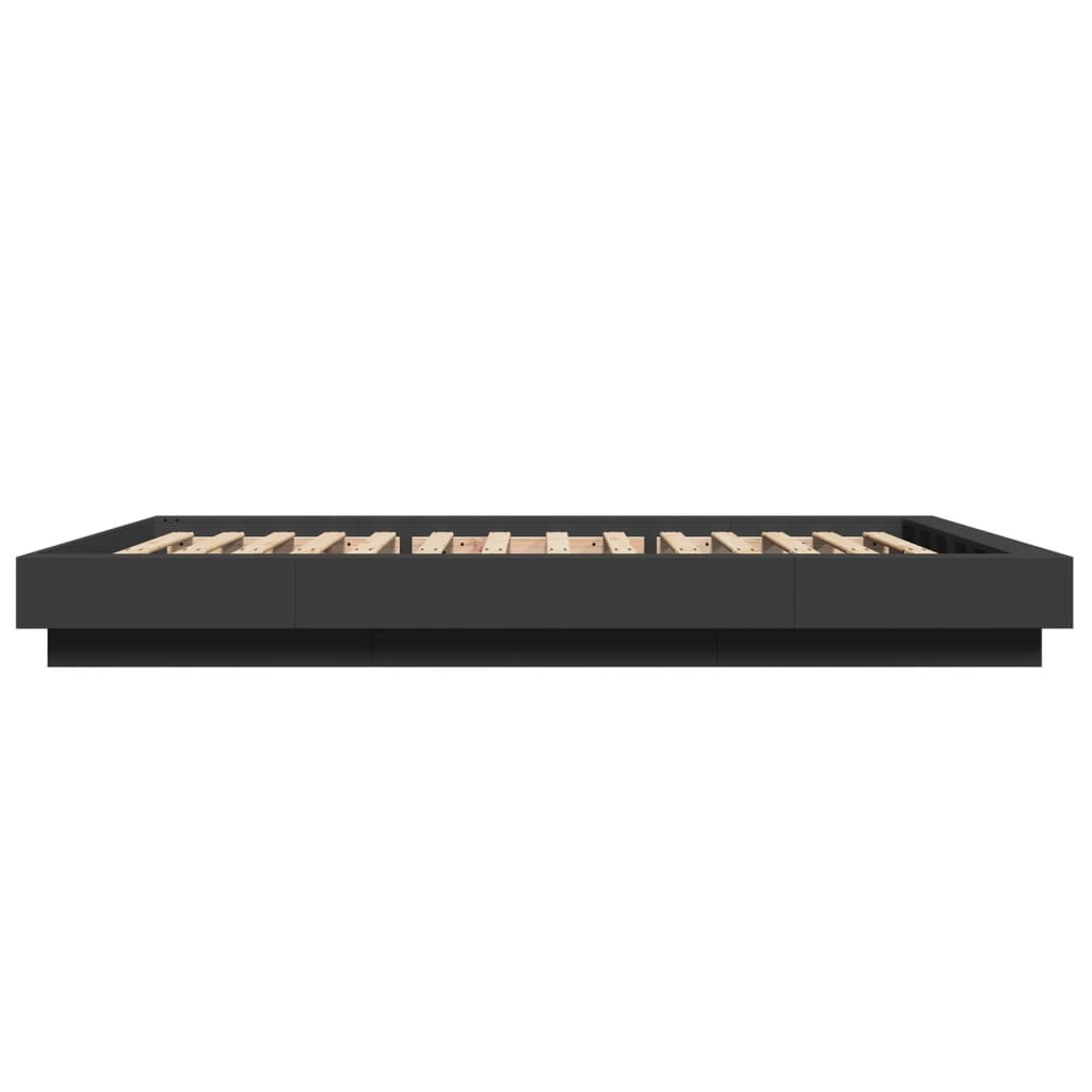 Giroletto Con Luci Led Nero 120x190 Cm In Legno Multistrato - Image 6