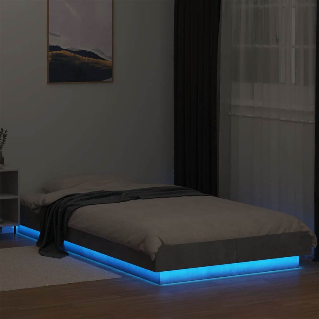 Giroletto Luci Led Grigio Cemento 90x190cm In Legno Multistrato - Image 4