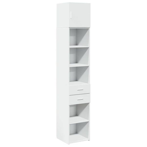 Mobile Sottile Bianco 40x42,5x225 Cm In Truciolato - Image 2