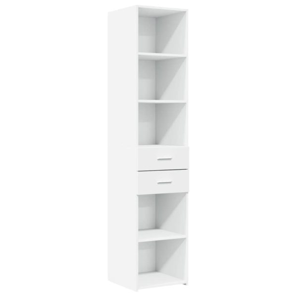 Mobile Sottile Bianco 40x42,5x225 Cm In Truciolato - Image 6