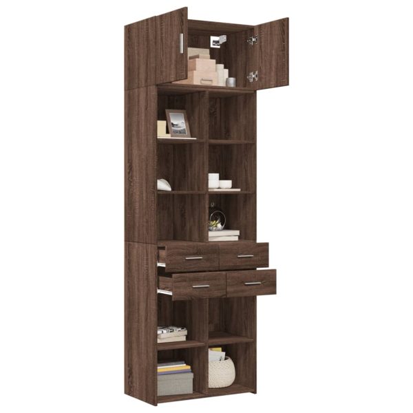 Armadietto Rovere Marrone 70x42,5x225 Cm In Truciolato - Image 3