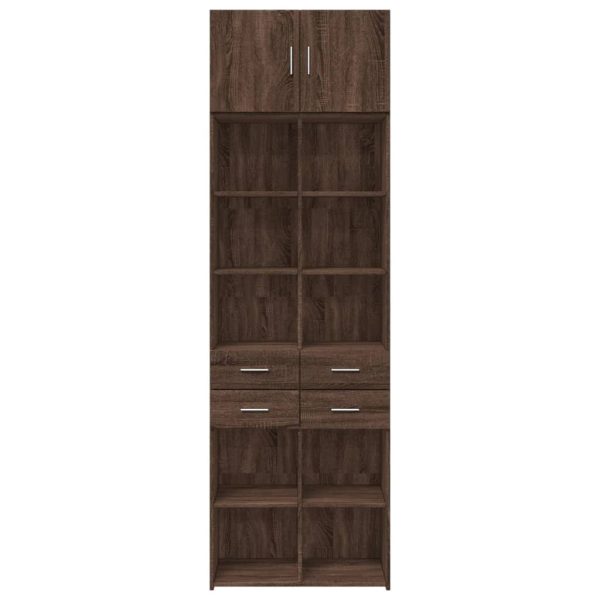 Armadietto Rovere Marrone 70x42,5x225 Cm In Truciolato - Image 4