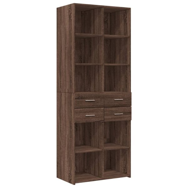 Armadietto Rovere Marrone 70x42,5x225 Cm In Truciolato - Image 6