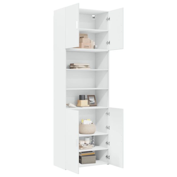 Credenza Bianca 80x42,5x249 Cm In Legno Multistrato - Image 3