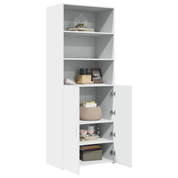 Credenza Bianca 70x42,5x185 Cm In Legno Multistrato - Image 3