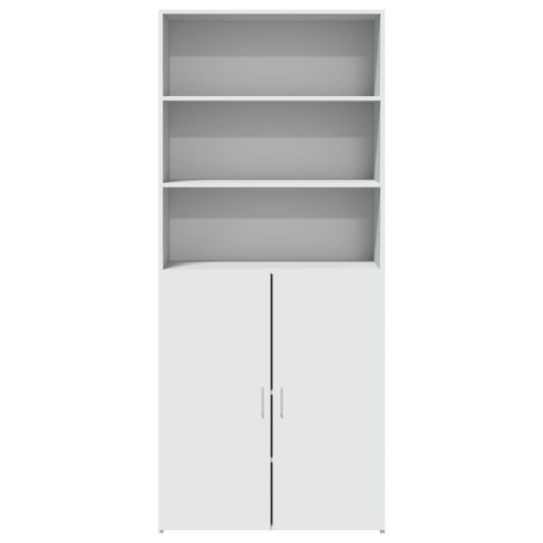 Credenza Bianca 80x42,5x185 Cm In Legno Multistrato - Image 4