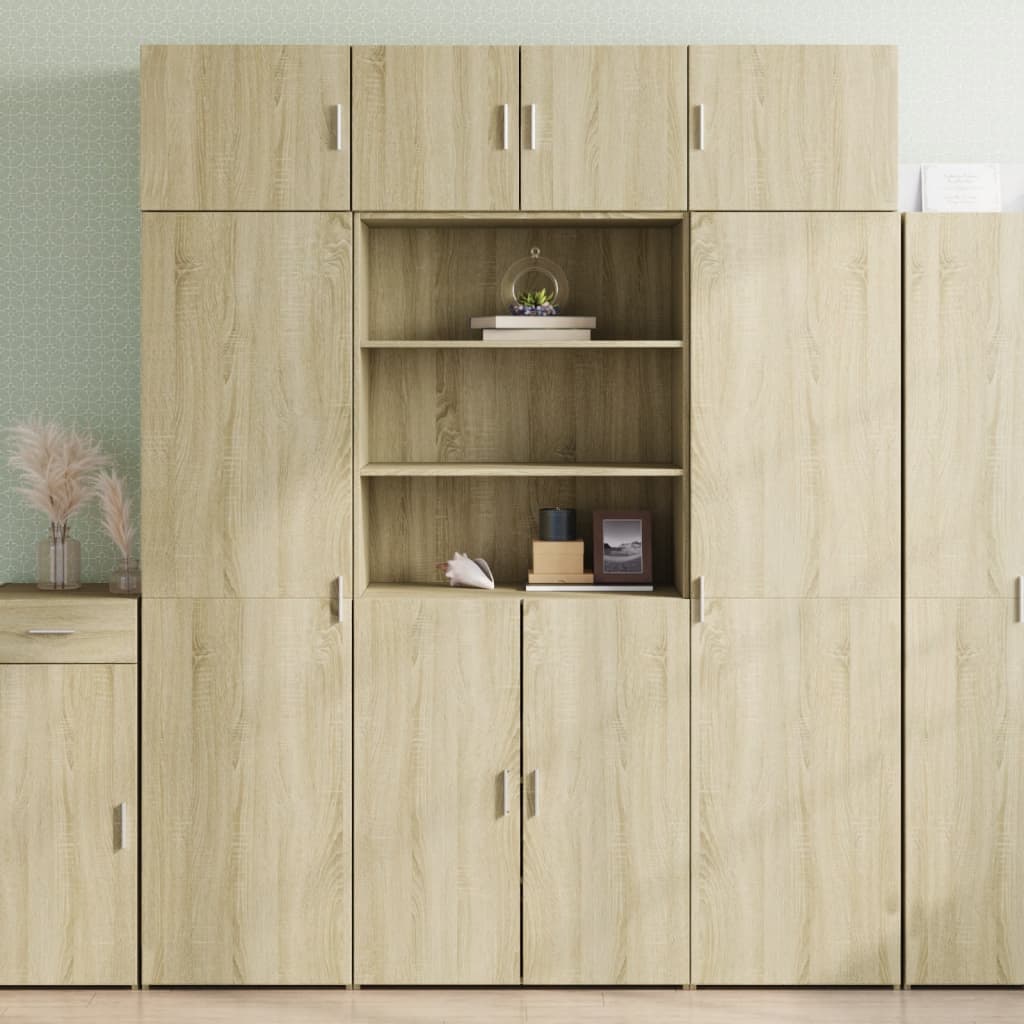 Credenza Rovere Sonoma 80x42,5x185 Cm In Legno Multistrato