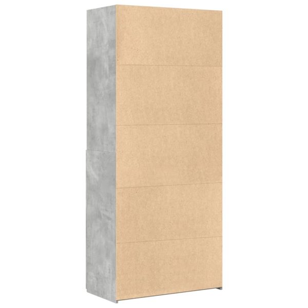 Credenza Grigio Cemento 80x42,5x185 Cm In Legno Multistrato - Image 6