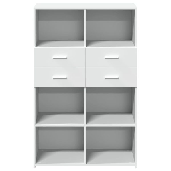 Credenza Bianca 80x42,5x124 Cm In Legno Multistrato - Image 4