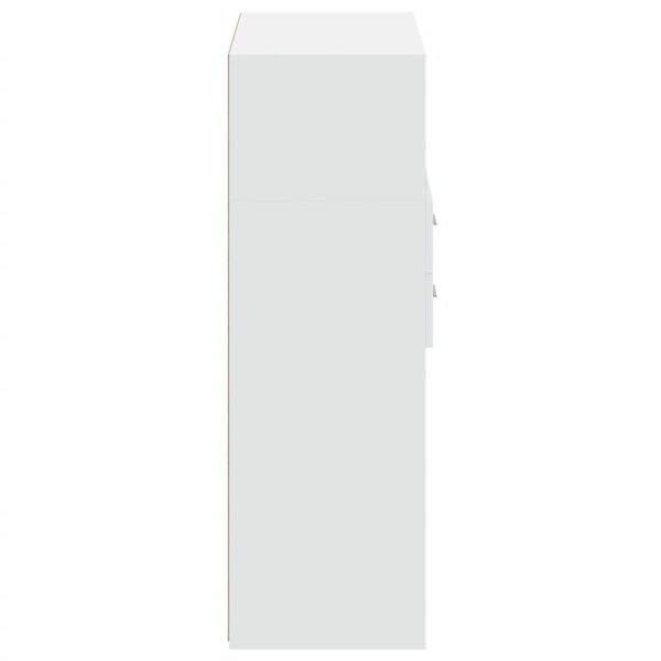 Credenza Bianca 80x42,5x124 Cm In Legno Multistrato - Image 5