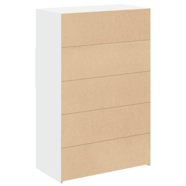 Credenza Bianca 80x42,5x124 Cm In Legno Multistrato - Image 6