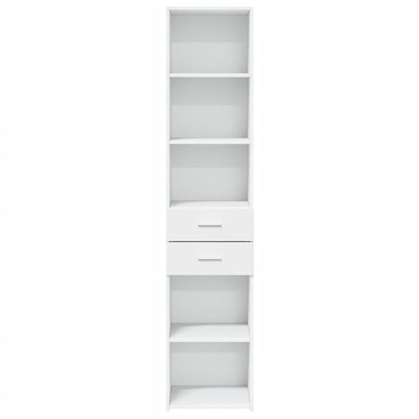 Credenza Bianca 40x42,5x185 Cm In Legno Multistrato - Image 4