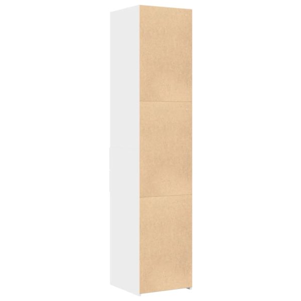 Credenza Bianca 40x42,5x185 Cm In Legno Multistrato - Image 6