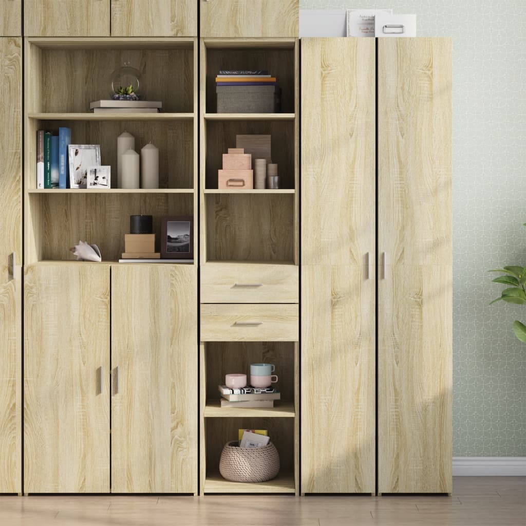 Credenza Rovere Sonoma 40x42,5x185 Cm In Legno Multistrato