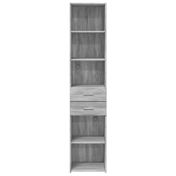 Credenza Grigio Sonoma 40x42,5x185 Cm In Legno Multistrato - Image 4