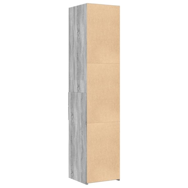 Credenza Grigio Sonoma 40x42,5x185 Cm In Legno Multistrato - Image 6