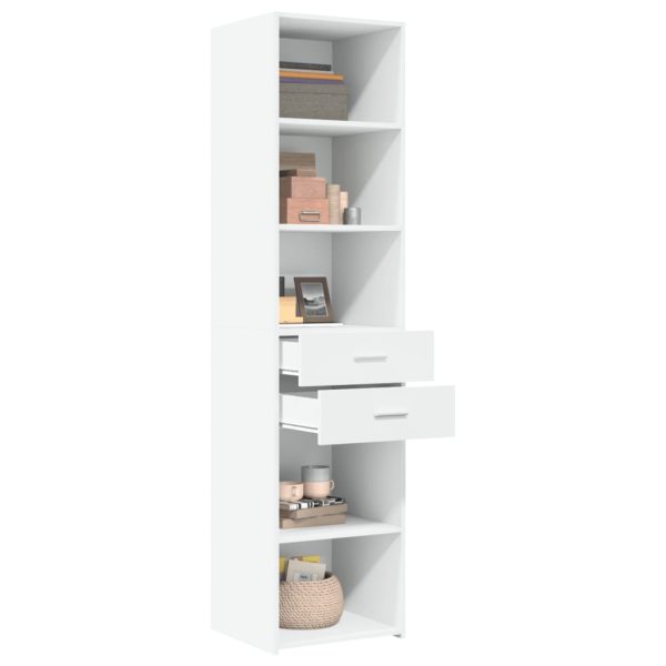 Credenza Bianca 45x42,5x185 Cm In Legno Multistrato - Image 3