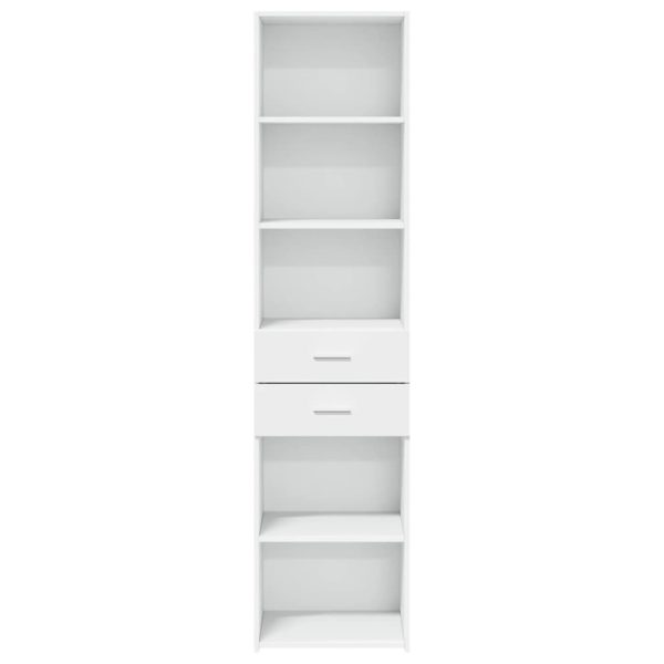 Credenza Bianca 45x42,5x185 Cm In Legno Multistrato - Image 4