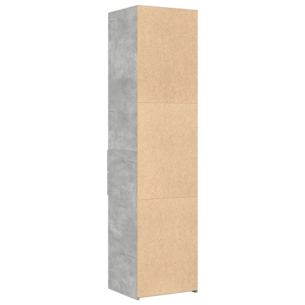 Credenza Grigio Cemento 45x42,5x185 Cm In Legno Multistrato - Image 6