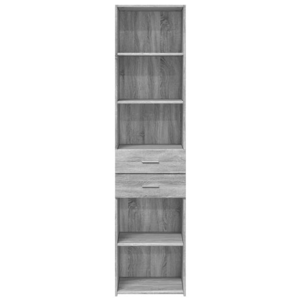 Credenza Grigio Sonoma 45x42,5x185 Cm In Legno Multistrato - Image 4