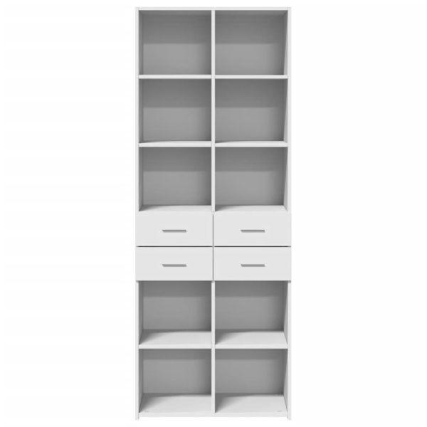 Credenza Bianca 70x42,5x185 Cm In Legno Multistrato - Image 4