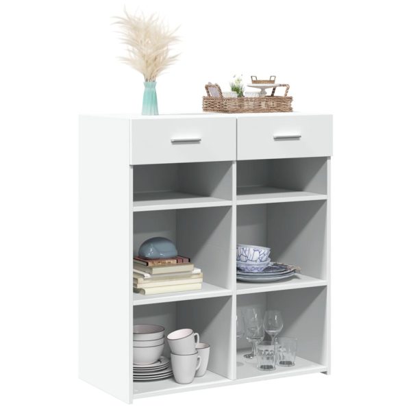 Credenza Bianca 80x42,5x93 Cm In Legno Multistrato - Image 3