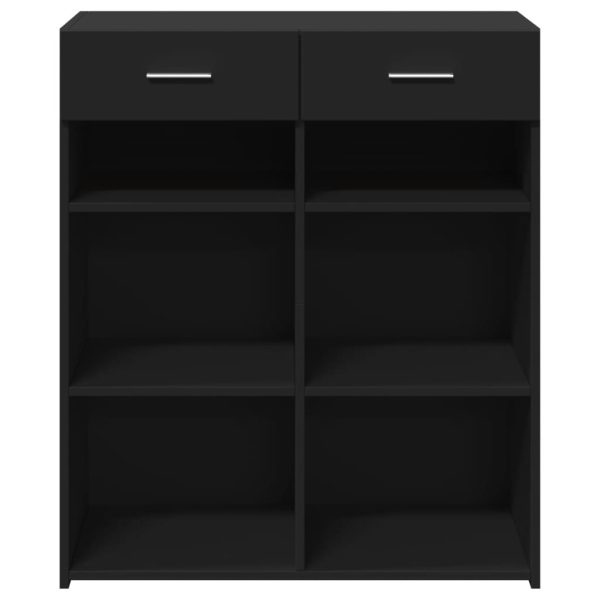 Credenza Nera 80x42,5x93 Cm In Legno Multistrato - Image 4