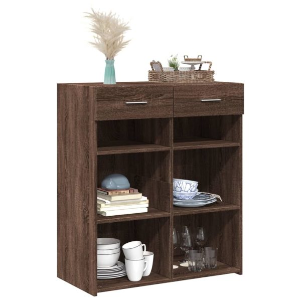 Credenza Rovere Marrone 80x42,5x93 Cm In Legno Multistrato - Image 3