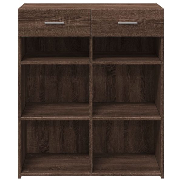 Credenza Rovere Marrone 80x42,5x93 Cm In Legno Multistrato - Image 4