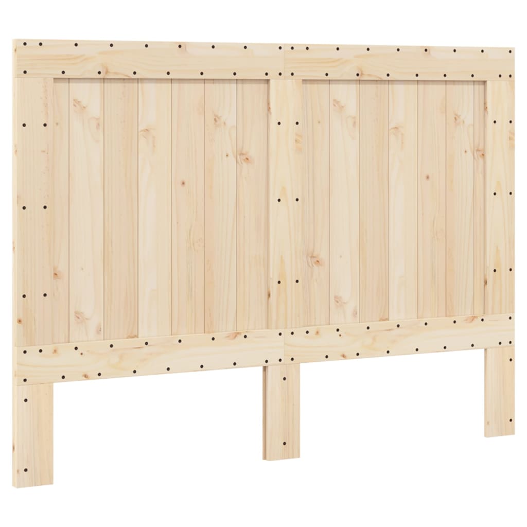 Giroletto Con Testiera Grigio 140x200 Cm Legno Massello Di Pino - Image 5