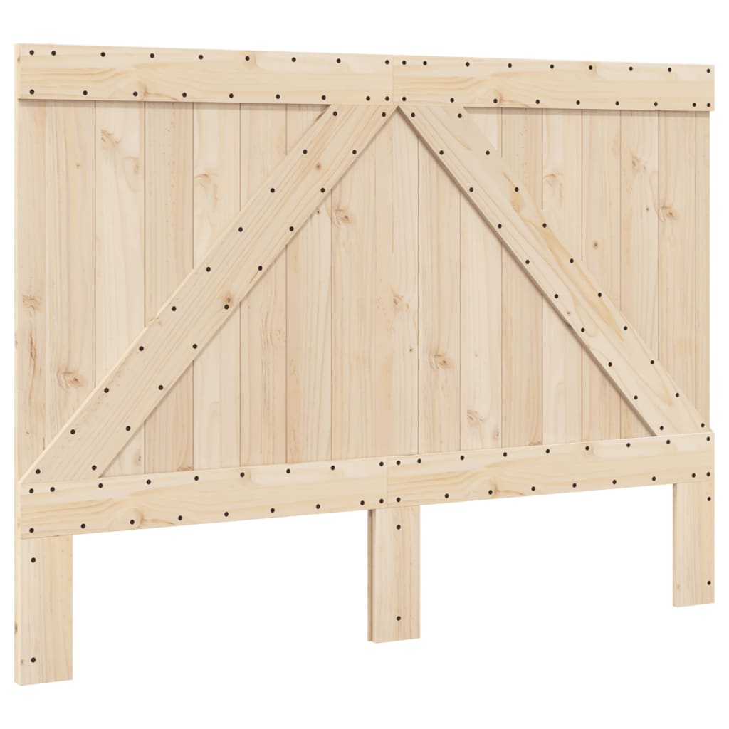 Giroletto Senza Materasso Grigio 160x200 Cm Legno Massello Pino - Image 6