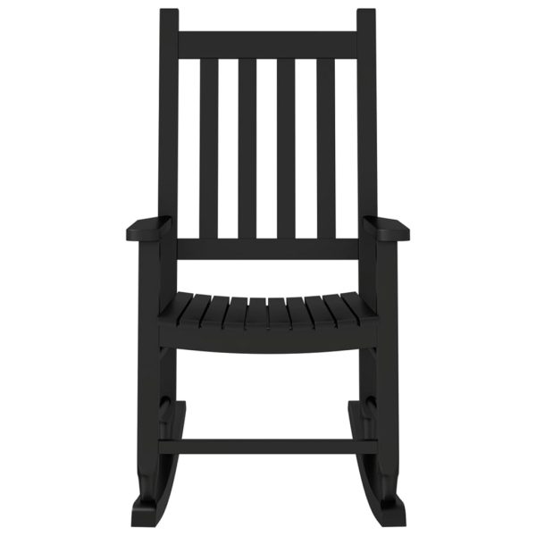 Sedie A Dondolo Per Bambini 2 Pz Nere Legno Massello Di Pioppo - Image 4