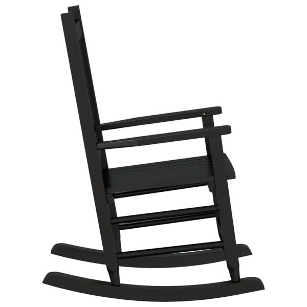 Sedie A Dondolo Per Bambini 2 Pz Nere Legno Massello Di Pioppo - Image 5