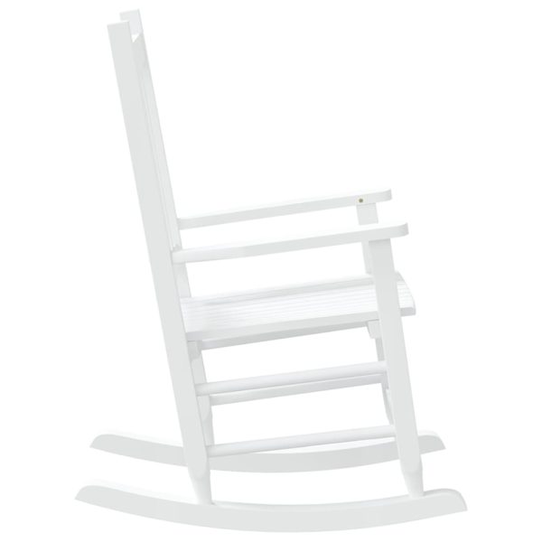 Sedie A Dondolo Per Bambini 2 Pz Bianche Legno Massello Pioppo - Image 5