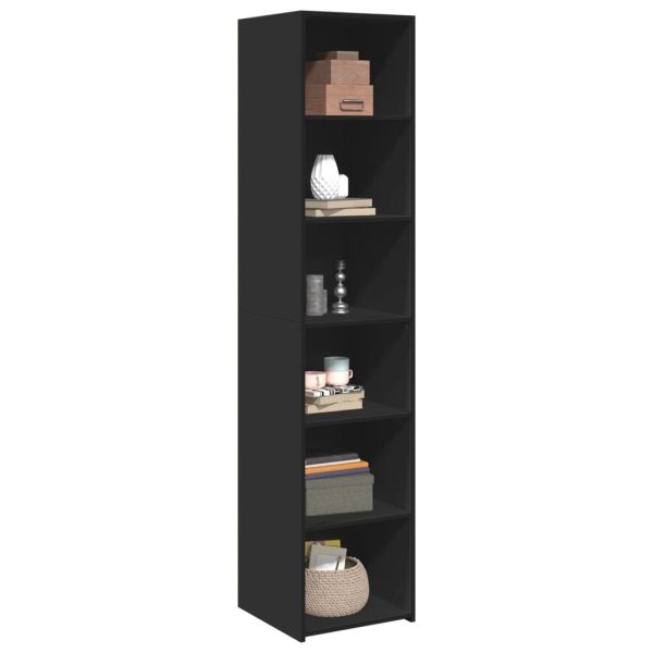 Credenza Nera 40x41x185cm In Legno Multistrato - Image 3
