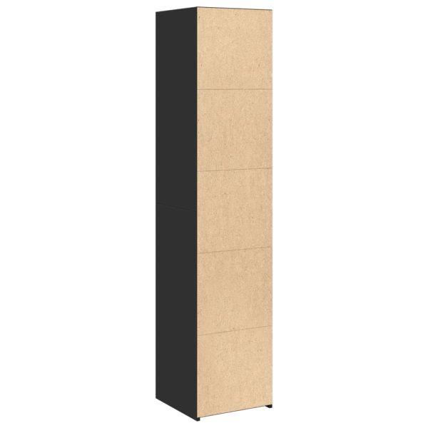 Credenza Nera 40x41x185cm In Legno Multistrato - Image 6