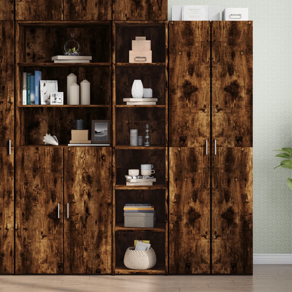 Credenza Rovere Fumo 40x41x185cm In Legno Multistrato