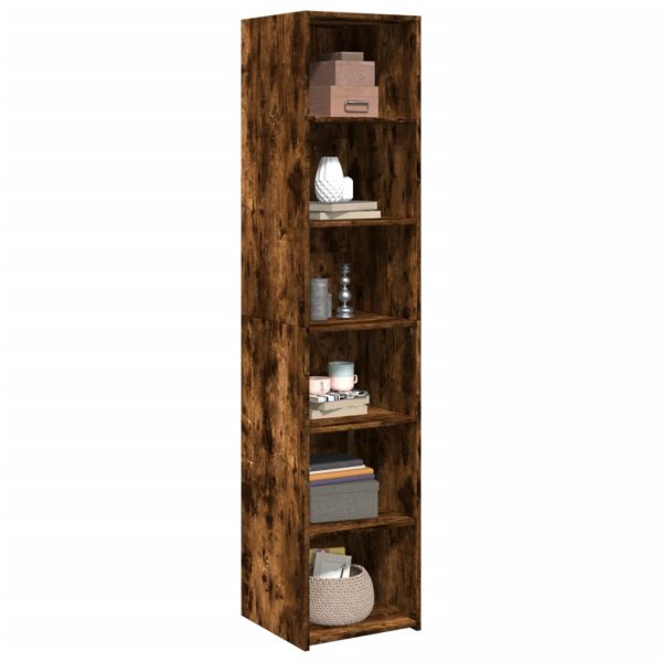 Credenza Rovere Fumo 40x41x185cm In Legno Multistrato - Image 3