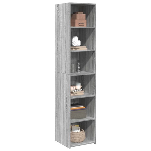 Credenza Grigio Sonoma 40x41x185cm In Legno Multistrato - Image 3