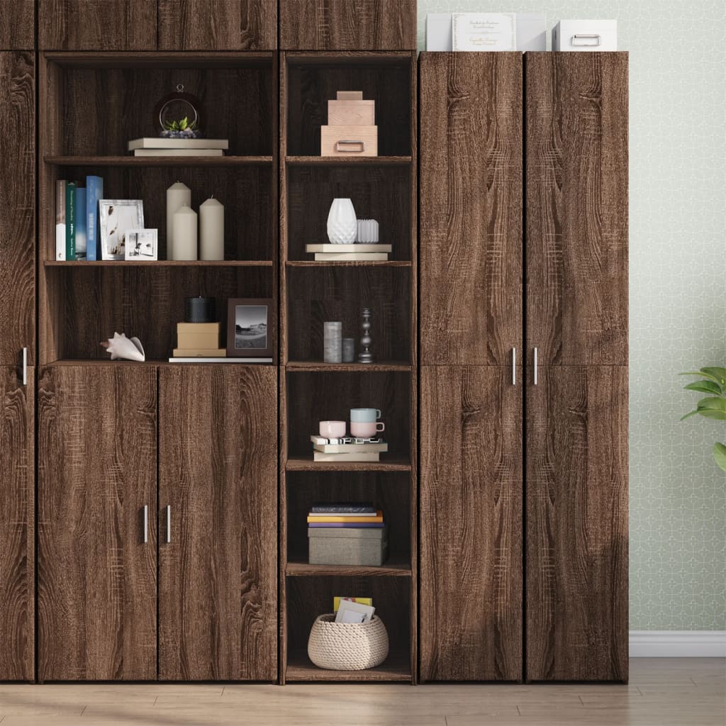 Credenza Rovere Marrone 40x41x185cm In Legno Multistrato