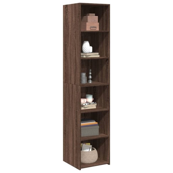 Credenza Rovere Marrone 40x41x185cm In Legno Multistrato - Image 3