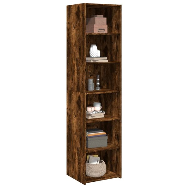 Credenza Rovere Fumo 45x41x185 Cm In Legno Multistrato - Image 3