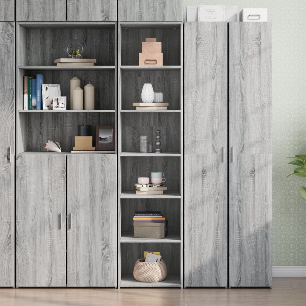 Credenza Grigio Sonoma 45x41x185 Cm In Legno Multistrato