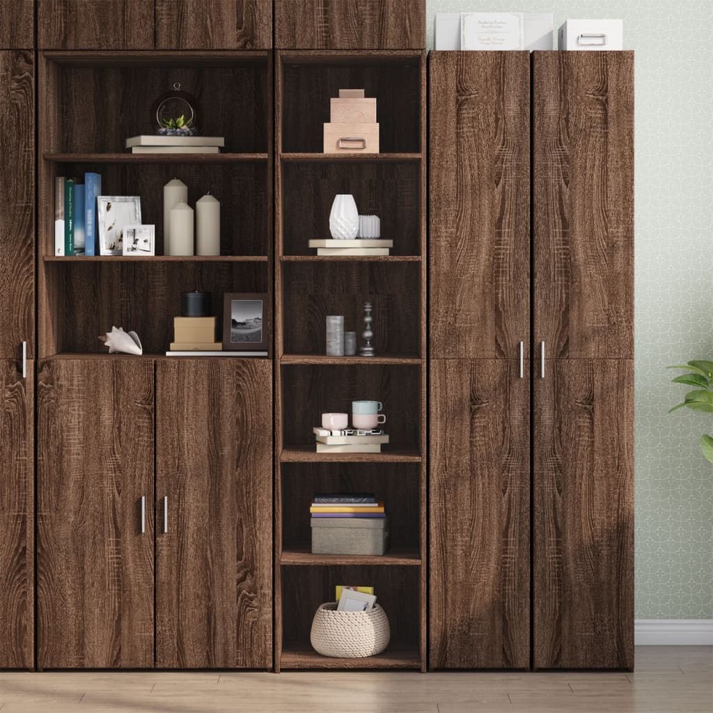 Credenza Rovere Marrone 45x41x185 Cm In Legno Multistrato